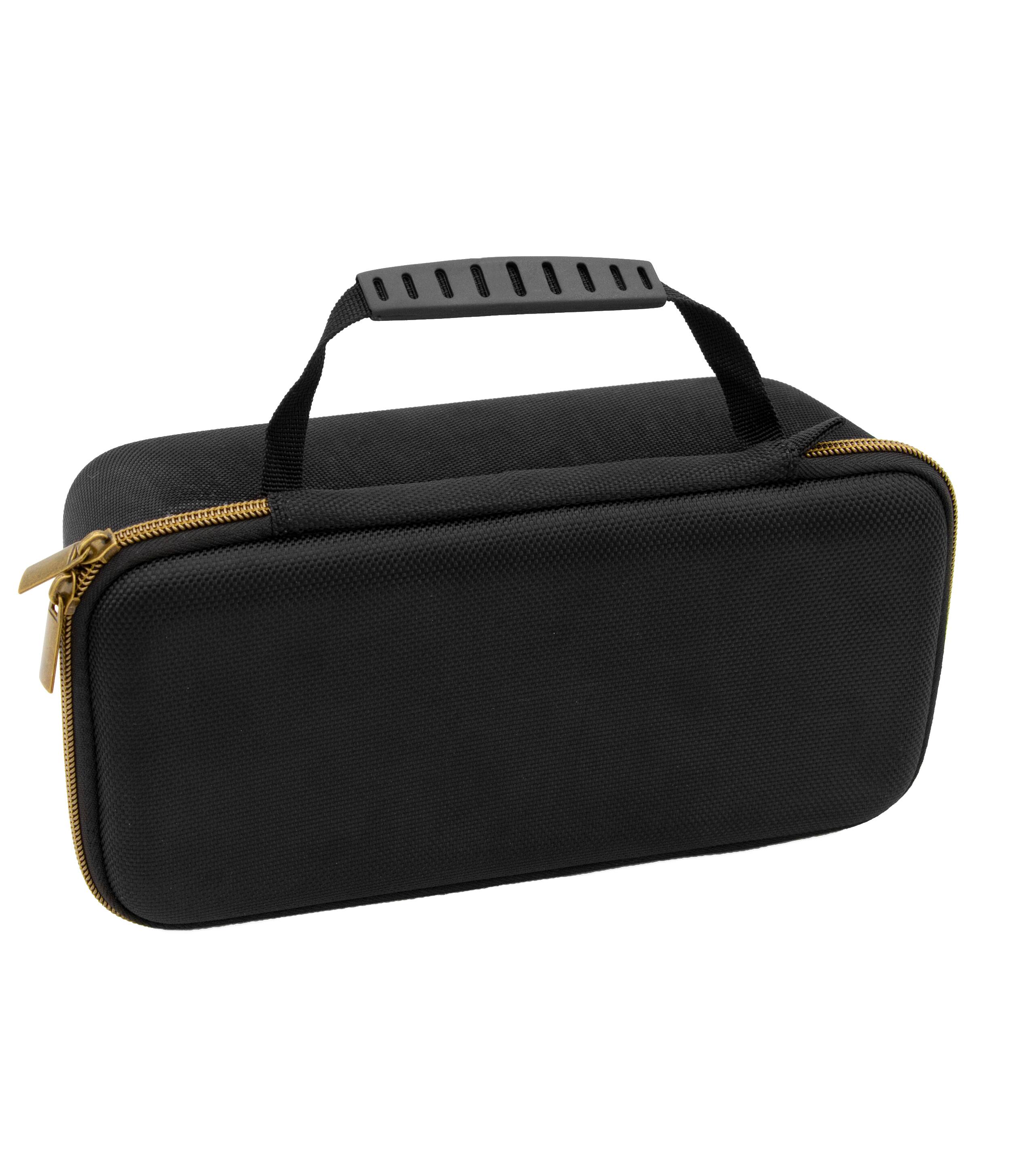 Back. CASEMATIX - Travel Case Fits JBL Flip 5 Portable Bluetooth Speaker – EVA Shell Protection with Accessory Pouch & Handle - Black.
