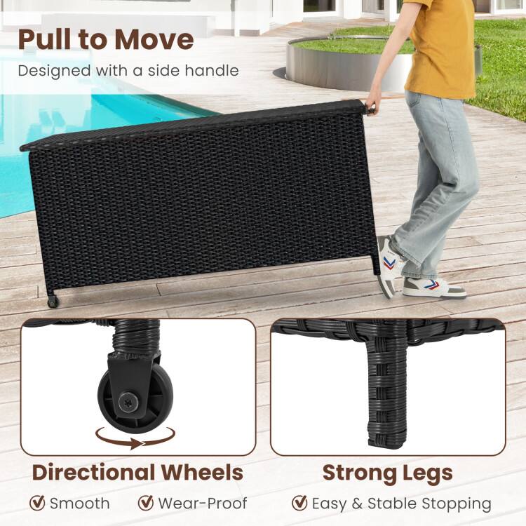 Pull to Move  
Designed with a side handle  

Directional Wheels  
Smooth  
Wear-Proof  

Strong Legs  
Easy & Stable Stopping