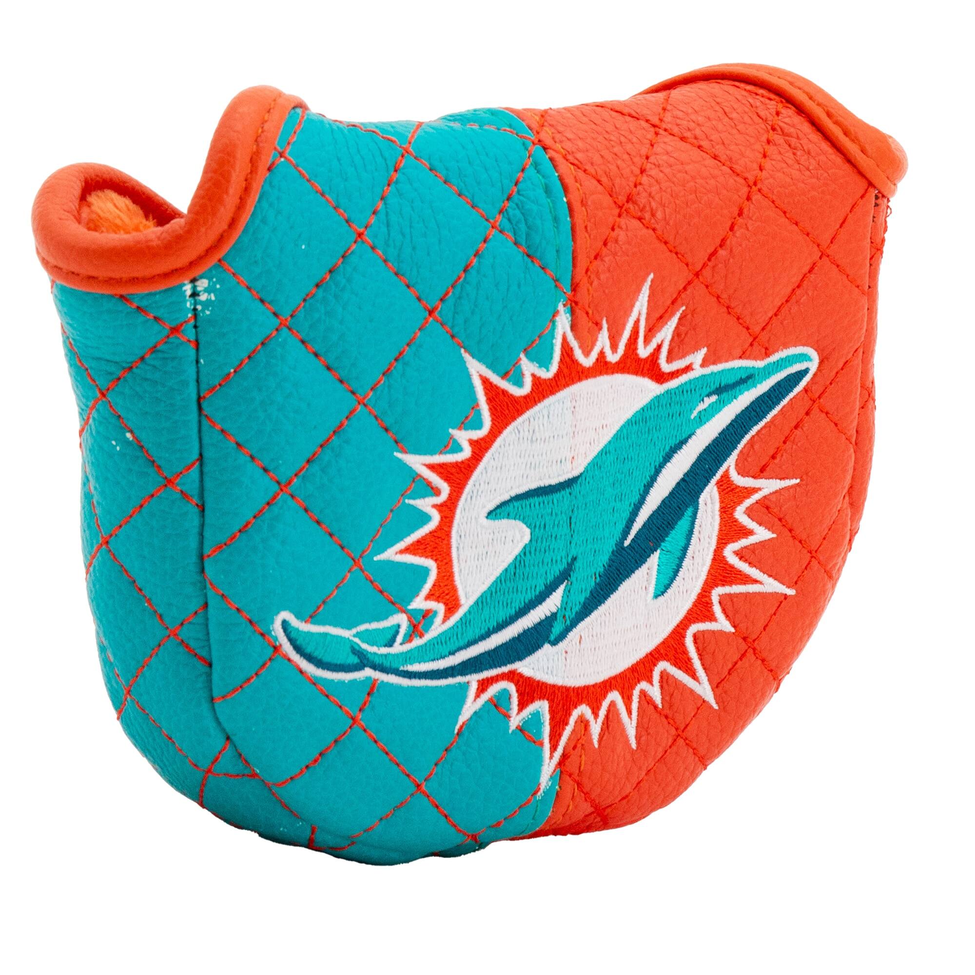Alt View 2. Team Golf - Miami Dolphins Quilted Mallet Putter Cover - Multicolor.