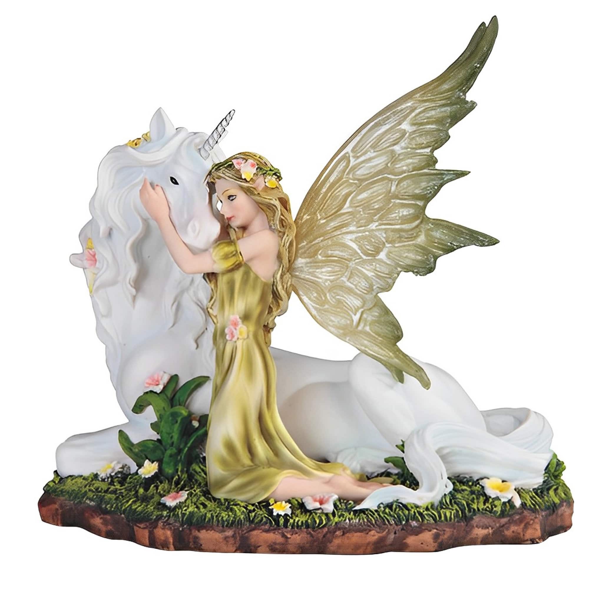 FC Design - 7"W Fairy with Unicorn Figurine Statue Office Desk Tabletop Home Decor Gift - Multi-Color