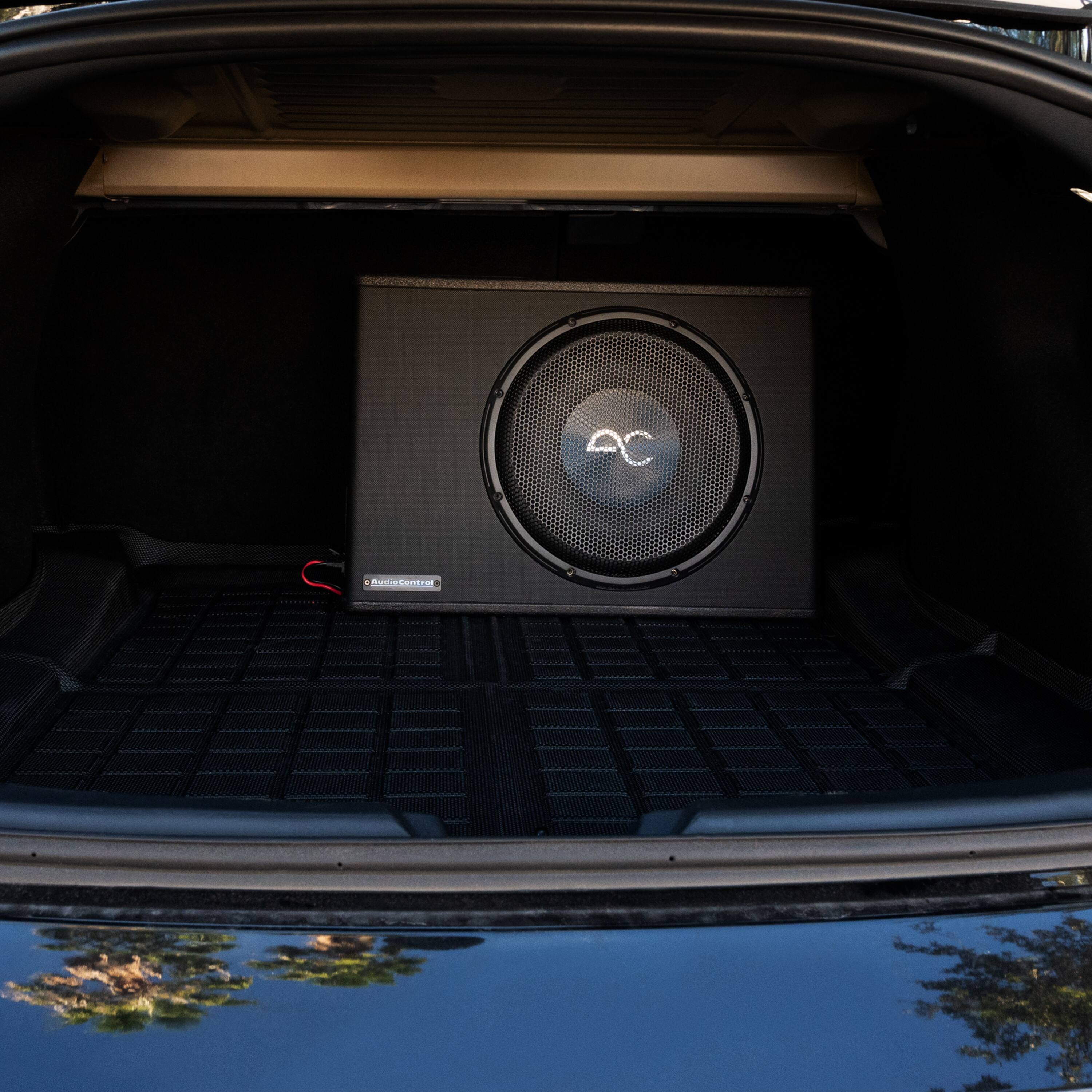 Alt View 19. AudioControl - Space Series 12” Single-Voice-Coil 2-Ohm Loaded Sealed Subwoofer Enclosure - Black.