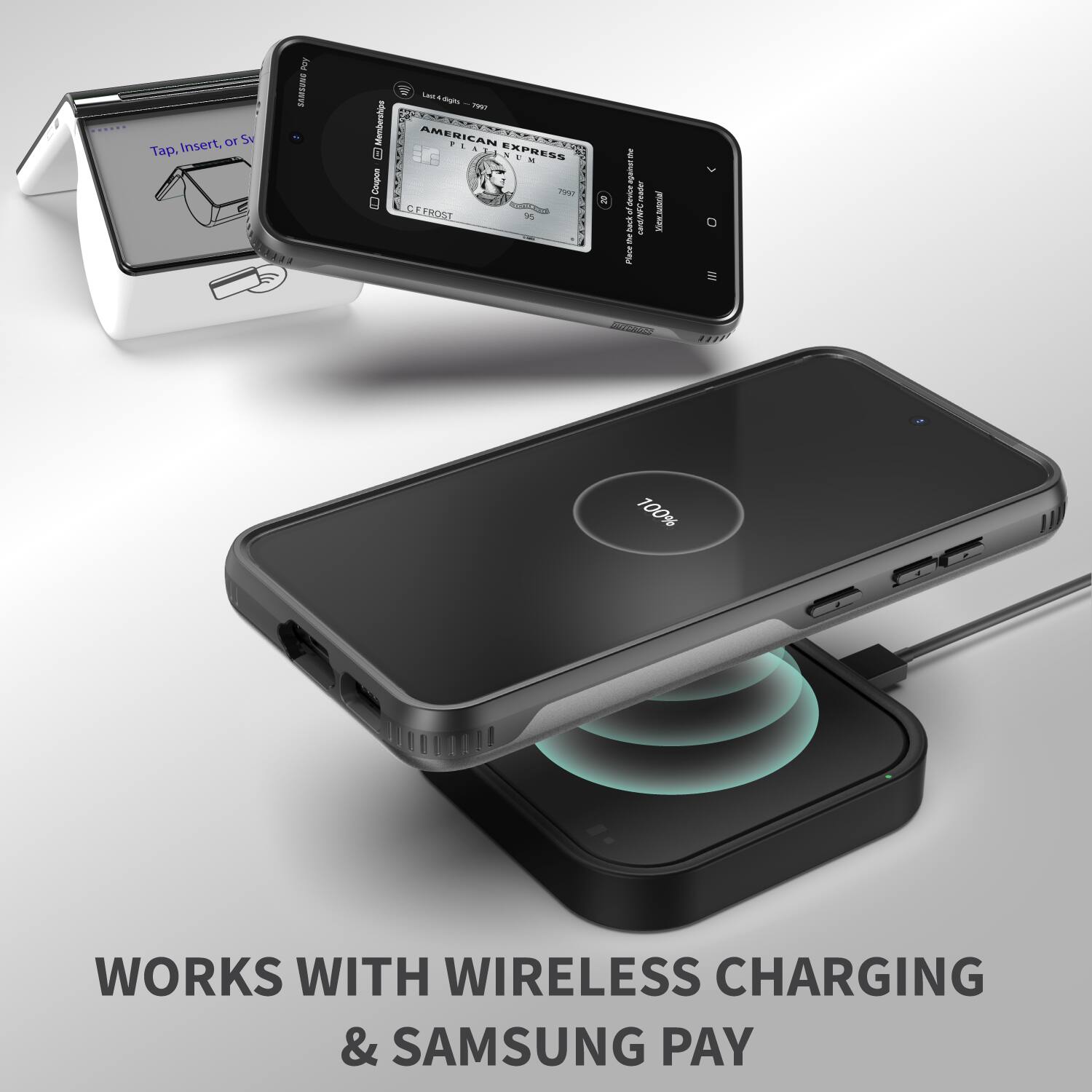 WORKS WITH WIRELESS CHARGING & SAMSUNG PAY