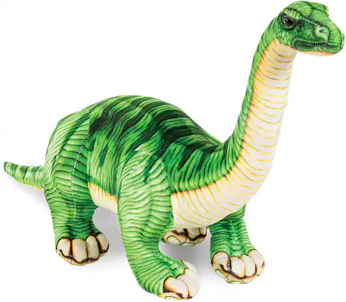 Front. Underwraps - Real Planet Apatosaurus Green 31 Inch Realistic Soft Plush - Green.