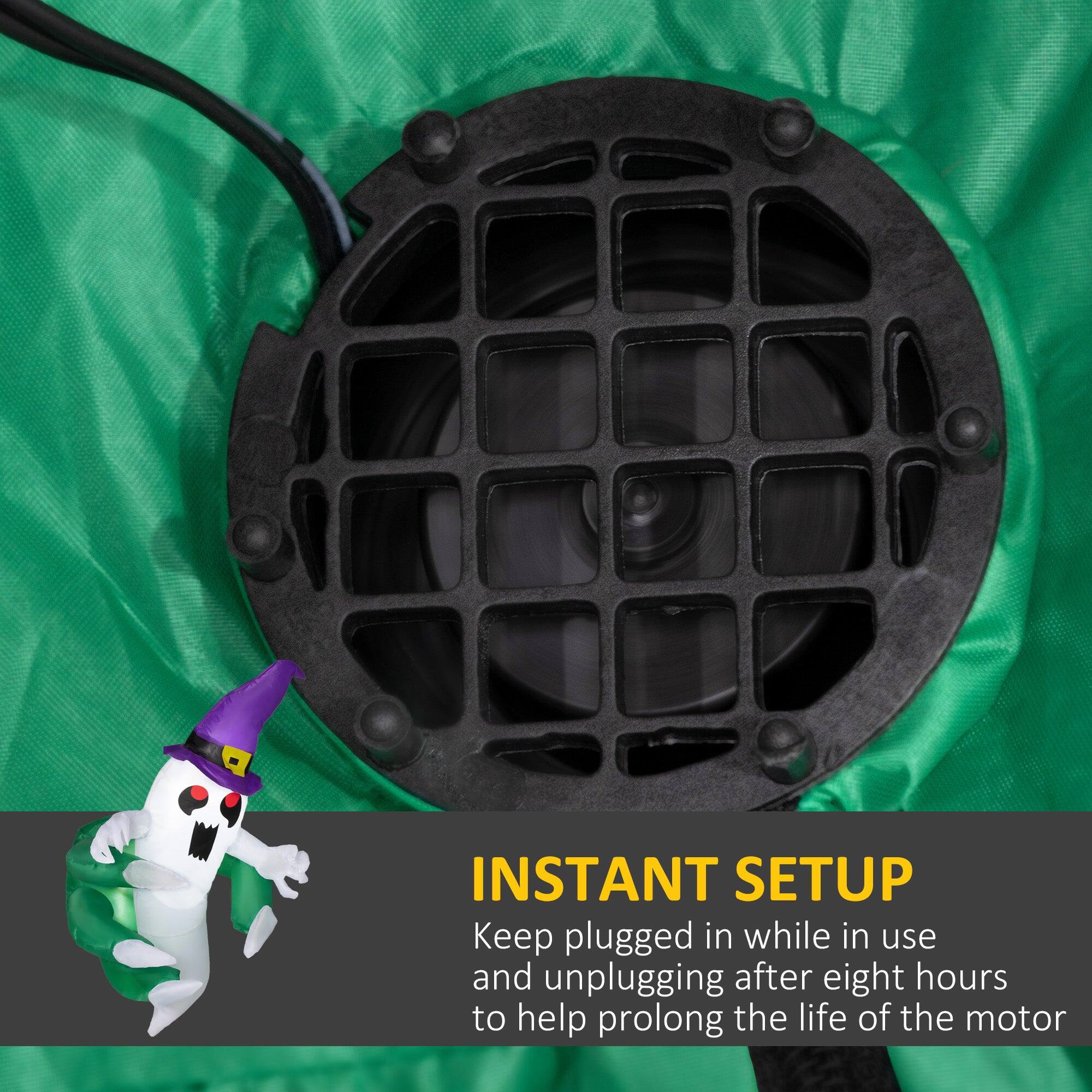 INSTANT SETUP  
Keep plugged in while in use and unplugging after eight hours to help prolong the life of the motor