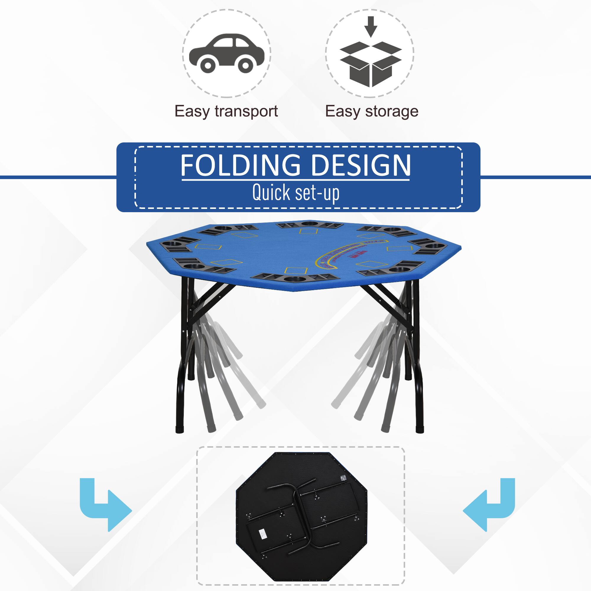Easy transport  
Easy storage  
FOLDING DESIGN  
Quick set-up