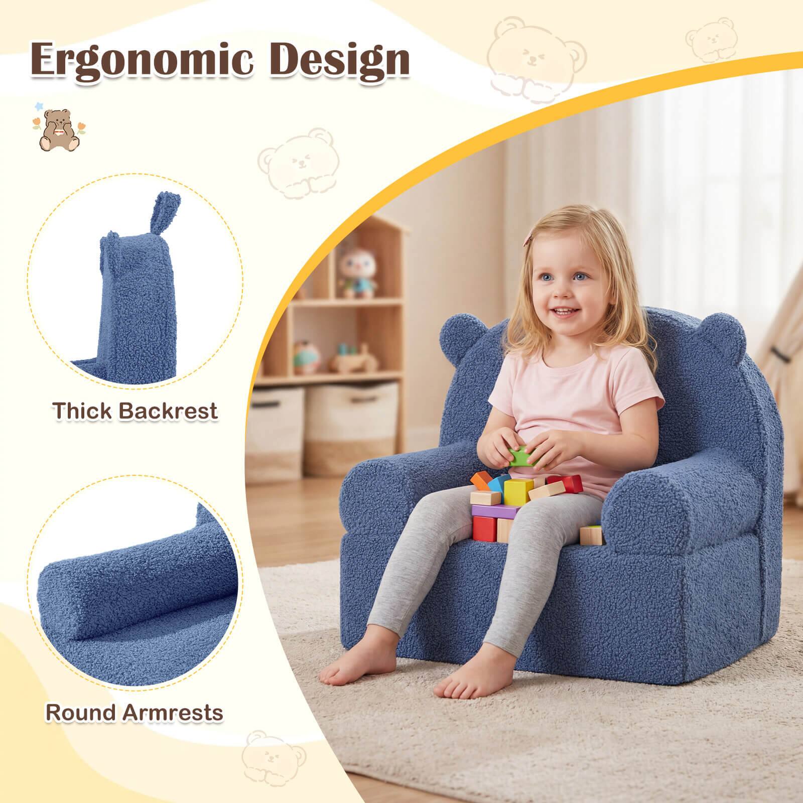 Ergonomic Design  
Thick Backrest  
Round Armrests