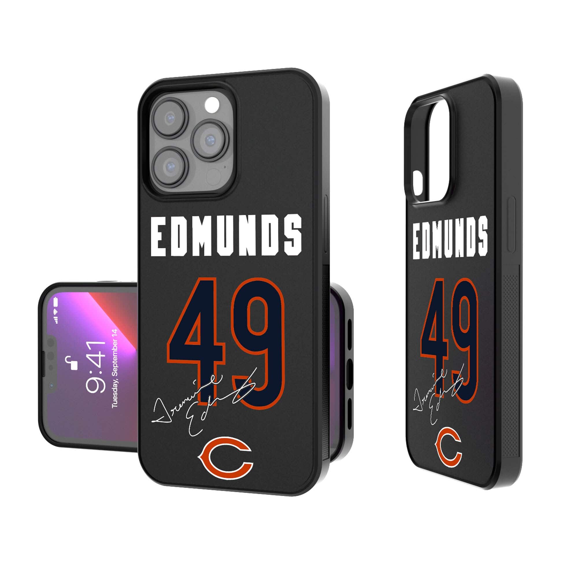 Keyscaper - Tremaine Edmunds Chicago Bears iPhone Bump Case - 13 mini - Black