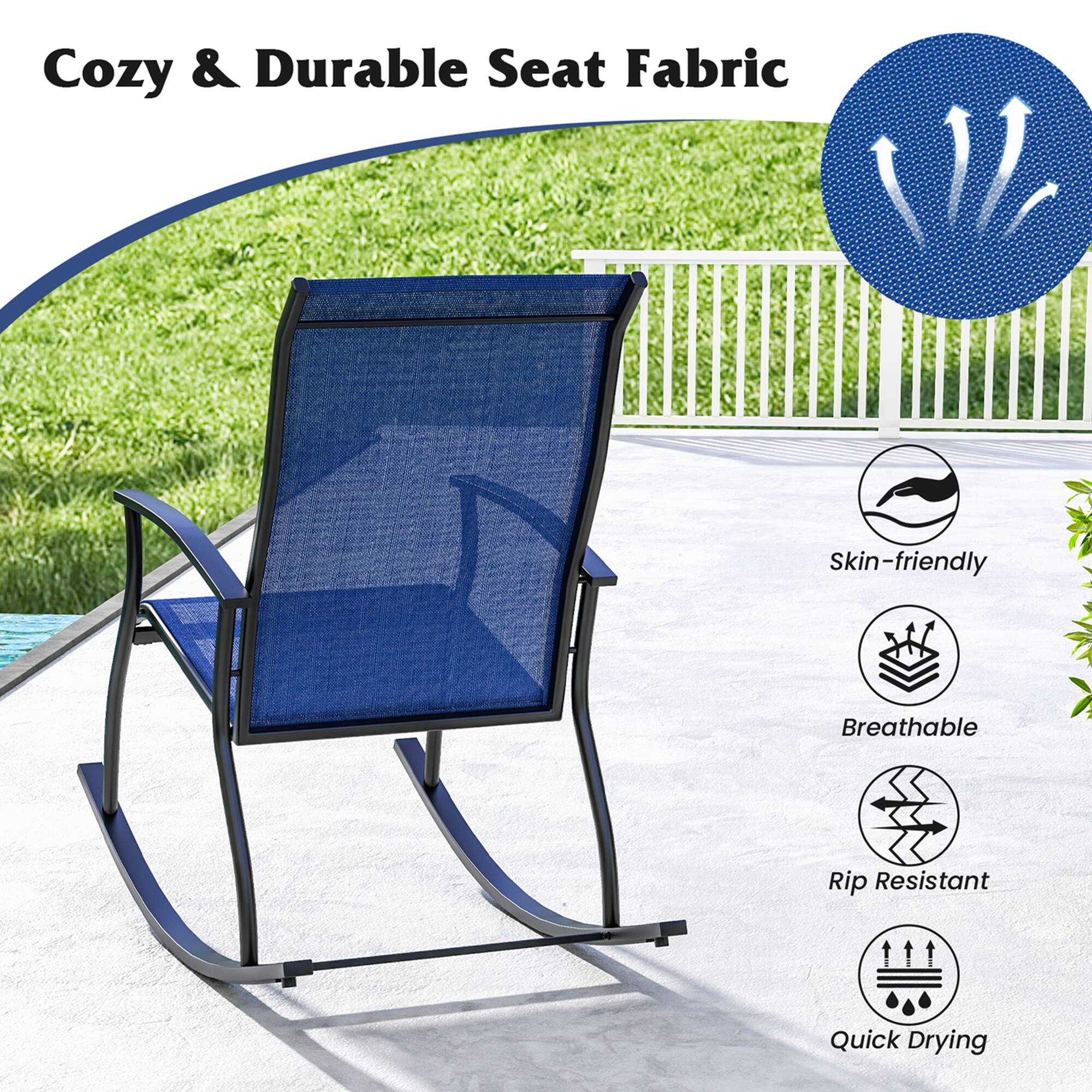 Cozy & Durable Seat Fabric
Skin-friendly
Breathable
Rip Resistant
Quick Drying