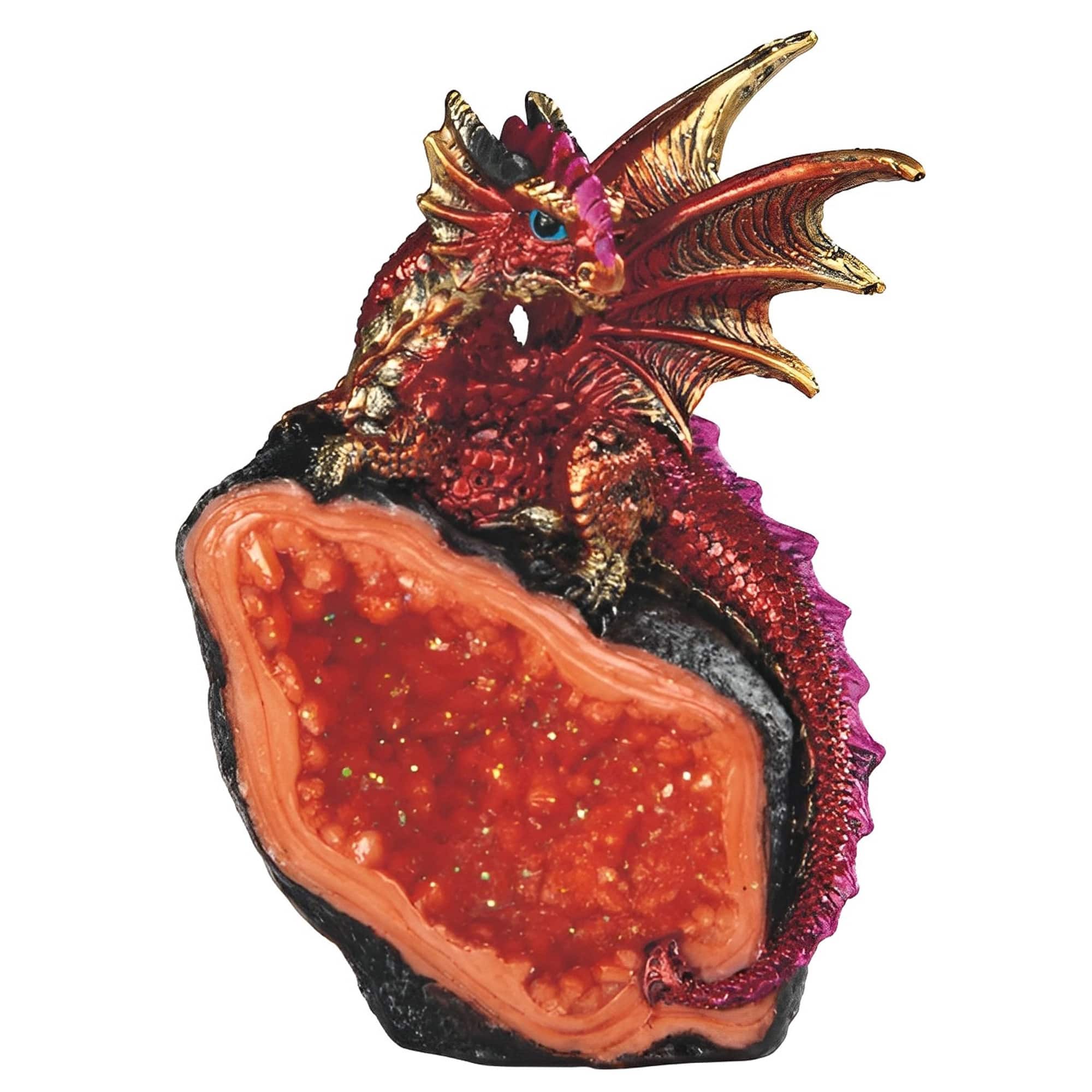 Photos - Other Decoration Volcano FC Design - 4"H  Dragon Guard Faux Crystal Cave Figurine Statue Computer Desk Tabletop Medieval Gaming Home Decor - M 