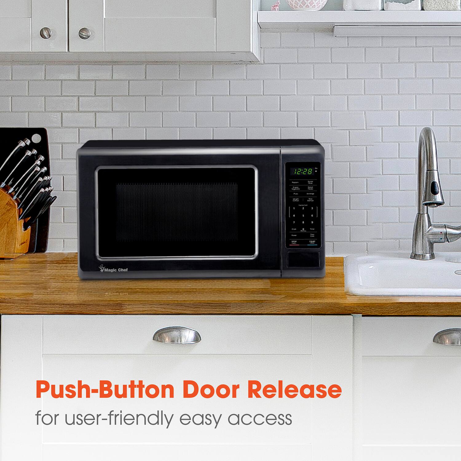 12:28

Instagram: I

4:1

THE Magic Chef Push-Button Door Release for user-friendly easy access