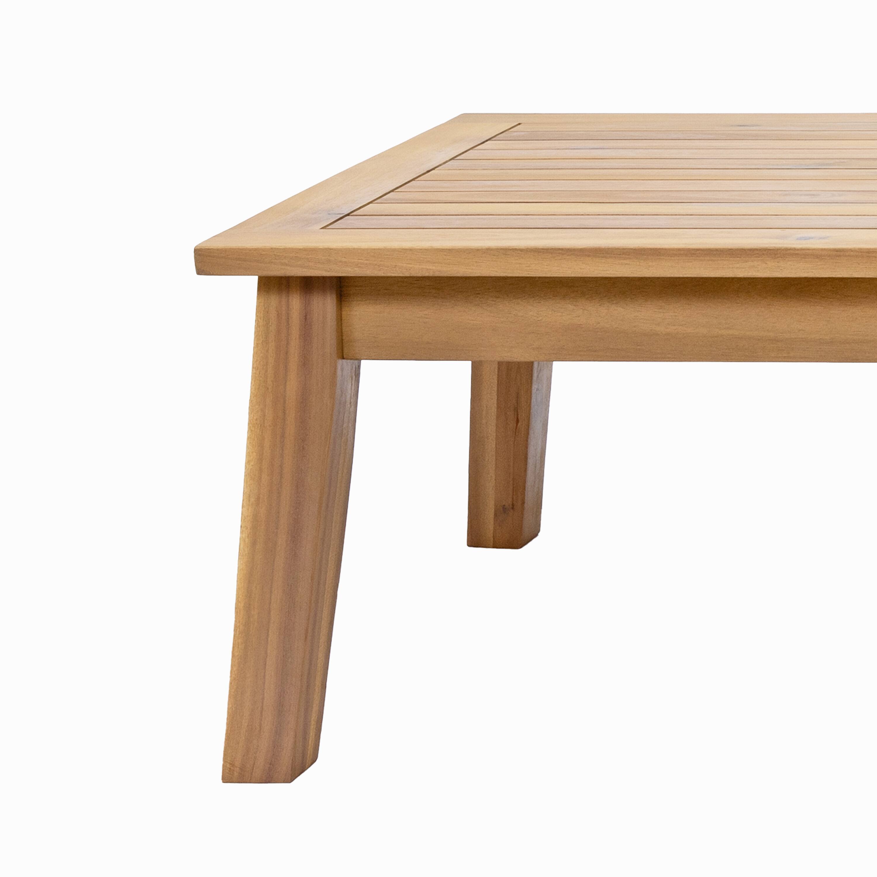 Alt View 9. Sunnydaze - Bodie Acacia Wood Outdoor Patio Coffee Table - Brown.