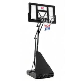 GOPLUS - 7.7-10 FT Tool-Free Height Adjustable Basketball Goal System with 43" PC Backboard - Black
