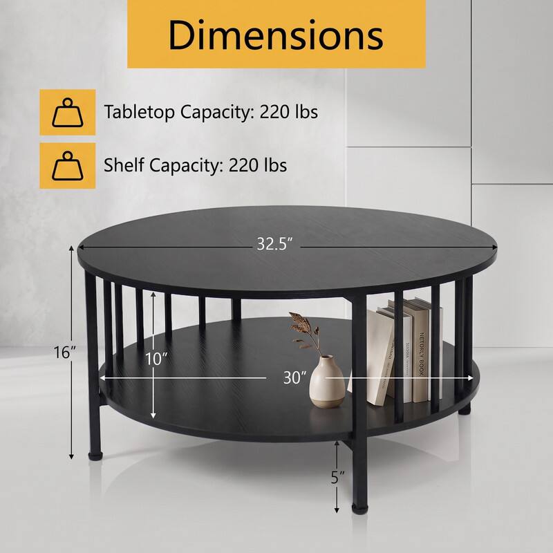 Dimensions

Tabletop Capacity: 220 lbs  
Shelf Capacity: 220 lbs

32.5"  
16"  
10"  
30"  
5"