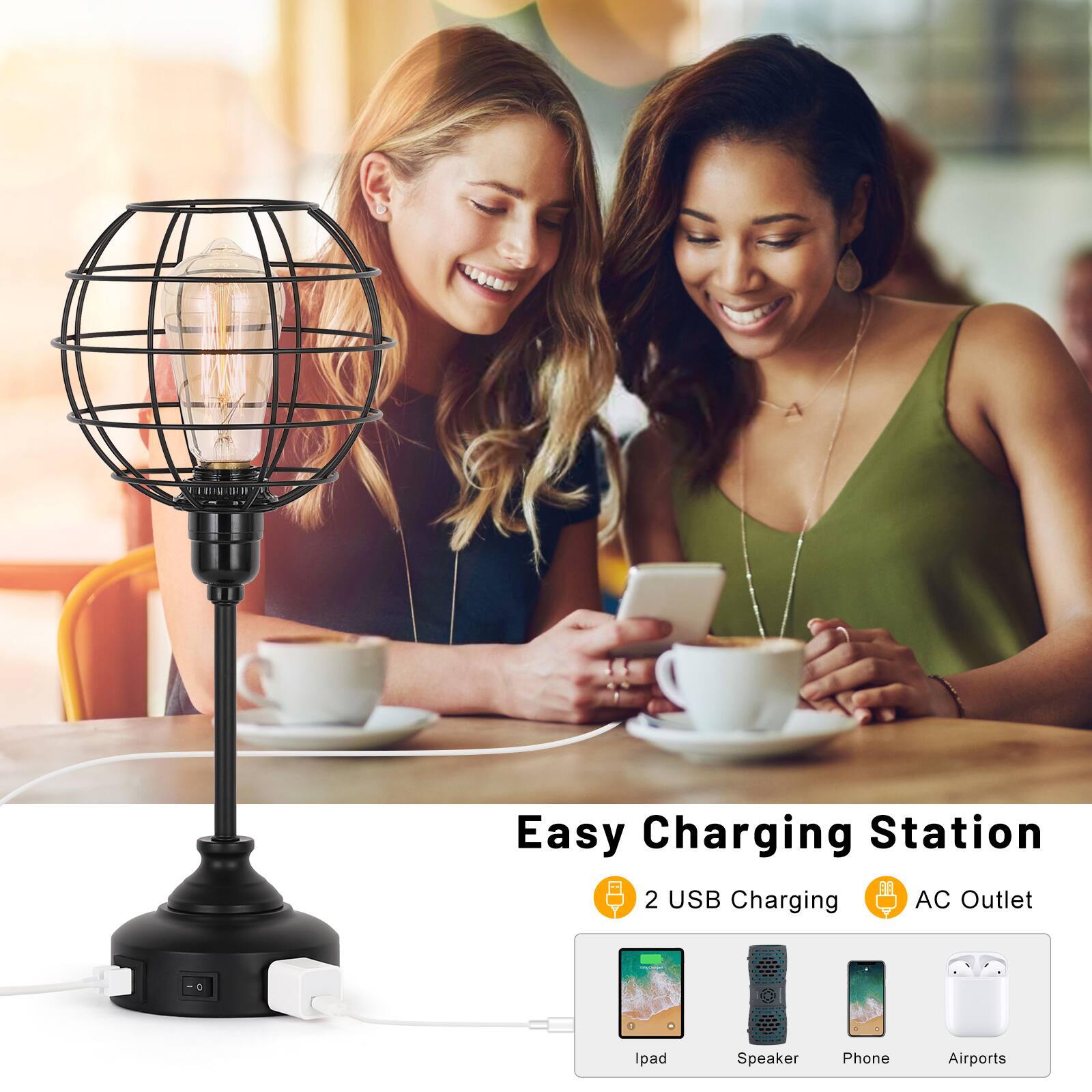 Easy Charging Station  
2 USB Charging  
AC Outlet  
pad  
Speaker  
Phone  
Airports
