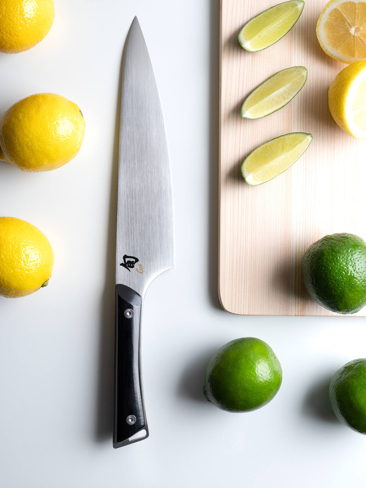 Alt View 2. Shun - Kazahana Chef’s Knife, 8 Inch - Silver.