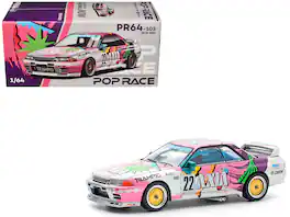 Pop Race - GTR R32 RHD #22 Masahiko Kageyama - Kazuo Shimizu "Axia" Group A "Japanese Touring Car Championship" (1991) 1/64 - Multicolor