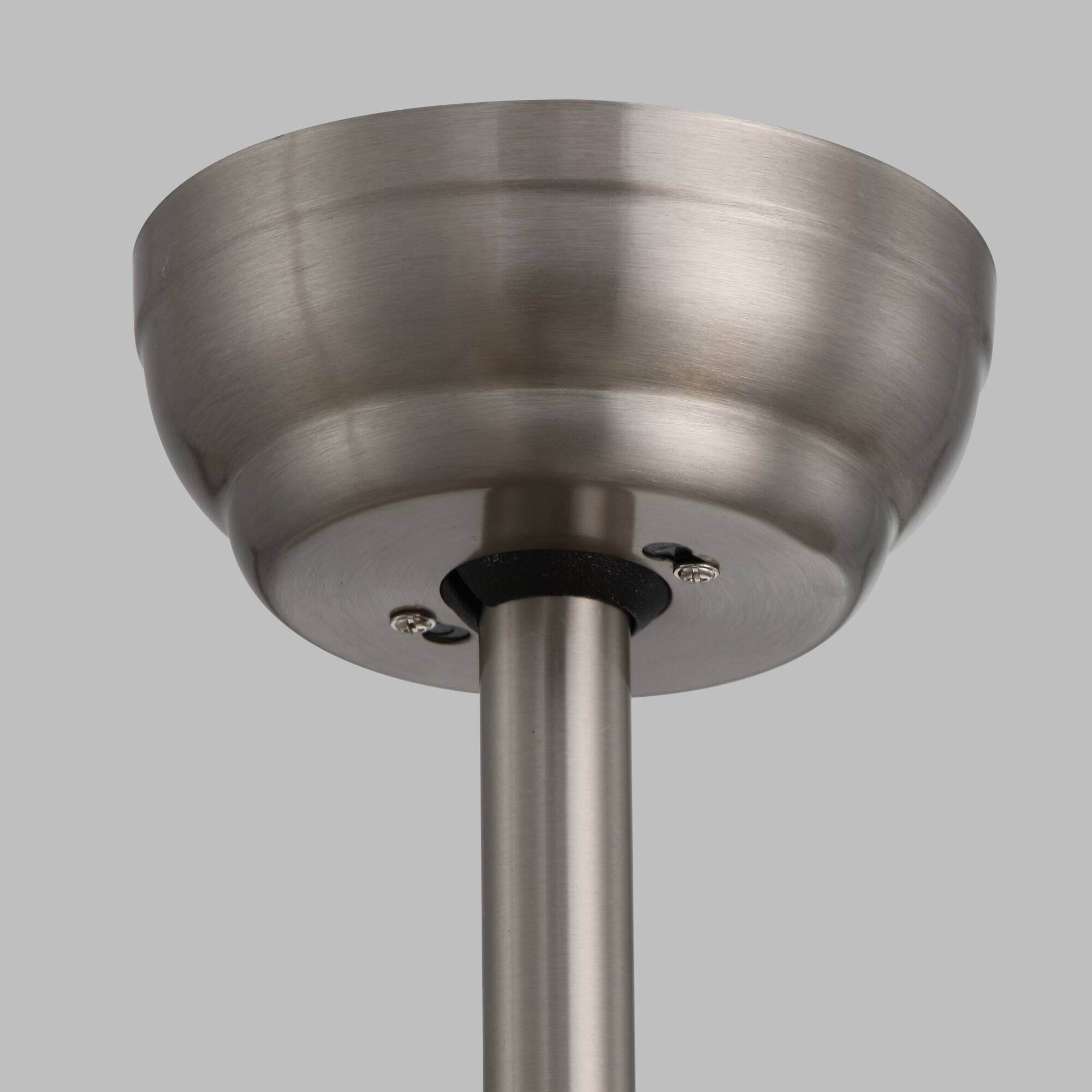 Alt View 9. Siljoy - 52-in Nickel Ceiling Fan with Nickel or Oak Color Blades Ceiling Fan With Light-Remote Included - Nickel.