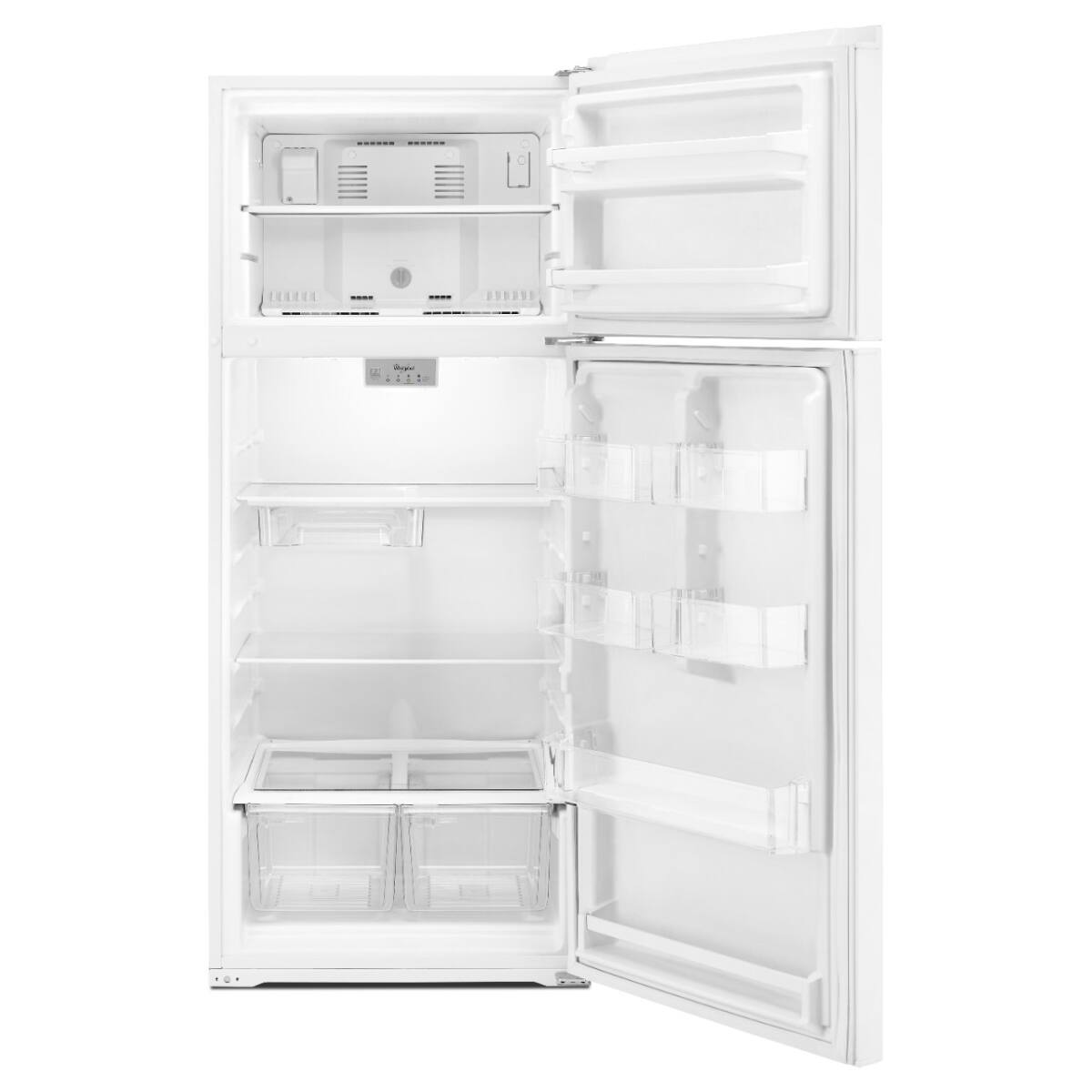 Angle. Whirlpool - Whirlpool - 18 Cu. Ft. Wide Refrigerator Compatible With The EZ Connect Icemaker Kit - White - White.