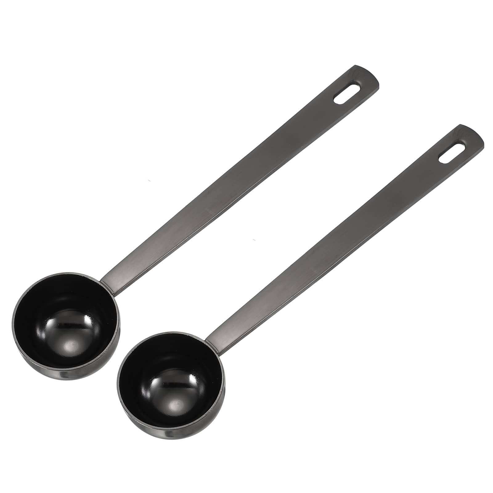 Unique Bargains - 2pcs Measuring Spoon, 10ml Long Handle Table Scoop Teaspoon for Coffee Tea Sugar Cooking Baking - Black price history on PriceWatchPro