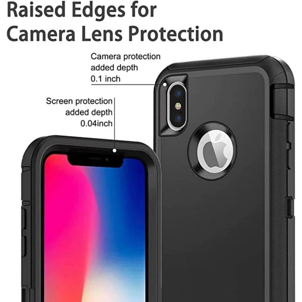 Raised Edges for Camera Lens Protection

Camera protection added depth 0.1 inch

Screen protection added depth 0.04 inch