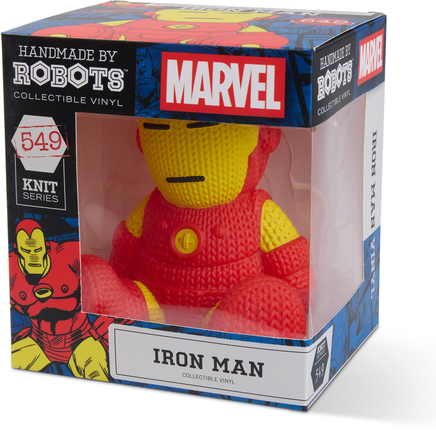 44D HANDMADE BY ROBOTS MARVEL 549 KNIT SERIES IRON MAN COLLECTIBLE VINYL