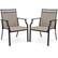 Front. Costway - Costway Patio Chairs Set of 2 with All Weather Breathable Fabric High Backrest Coffee - Coffee.