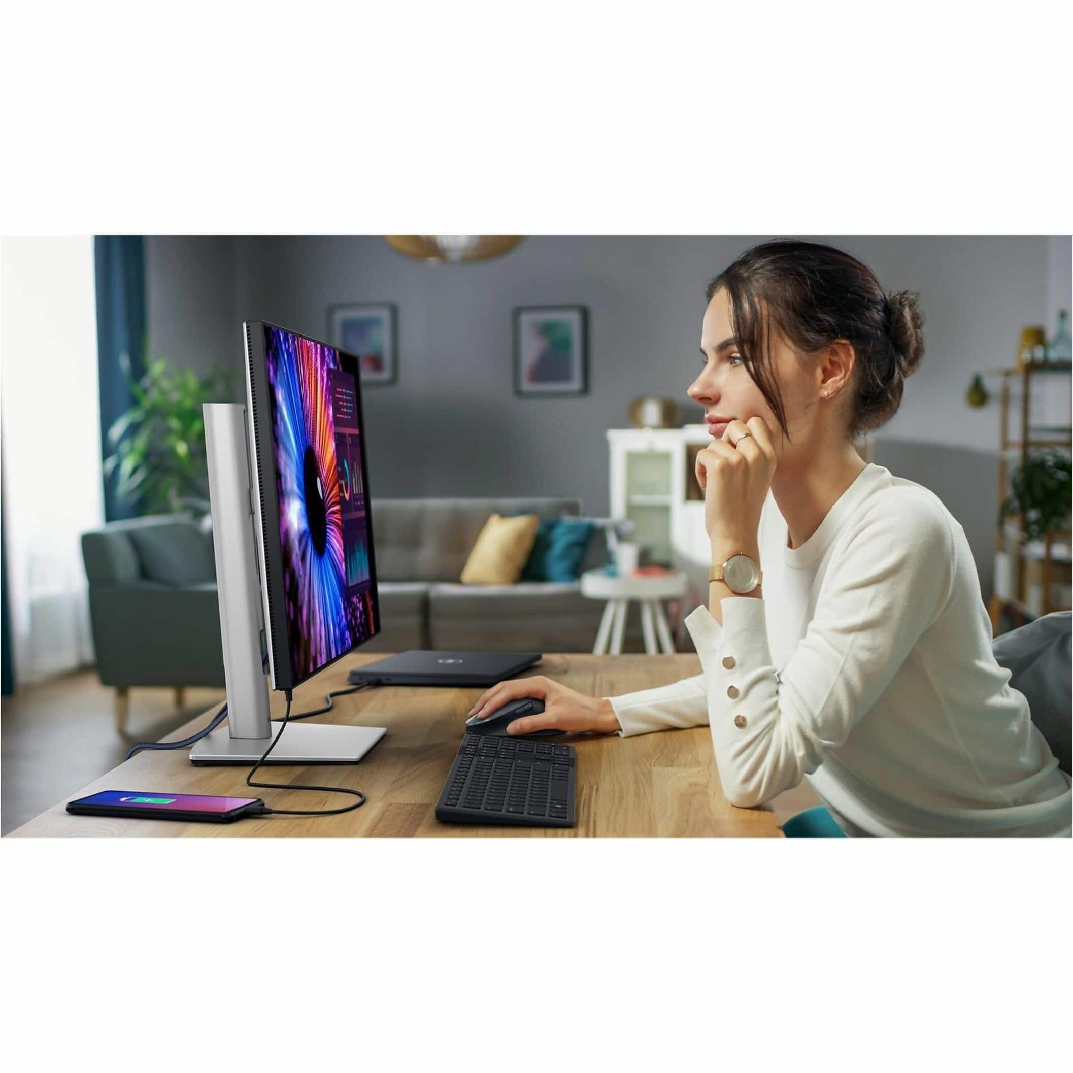 Alt View 23. Dell - UltraSharp 27" IPS LED 120Hz Monitor (USB, HDMI) - Black, Silver, Dual Color.