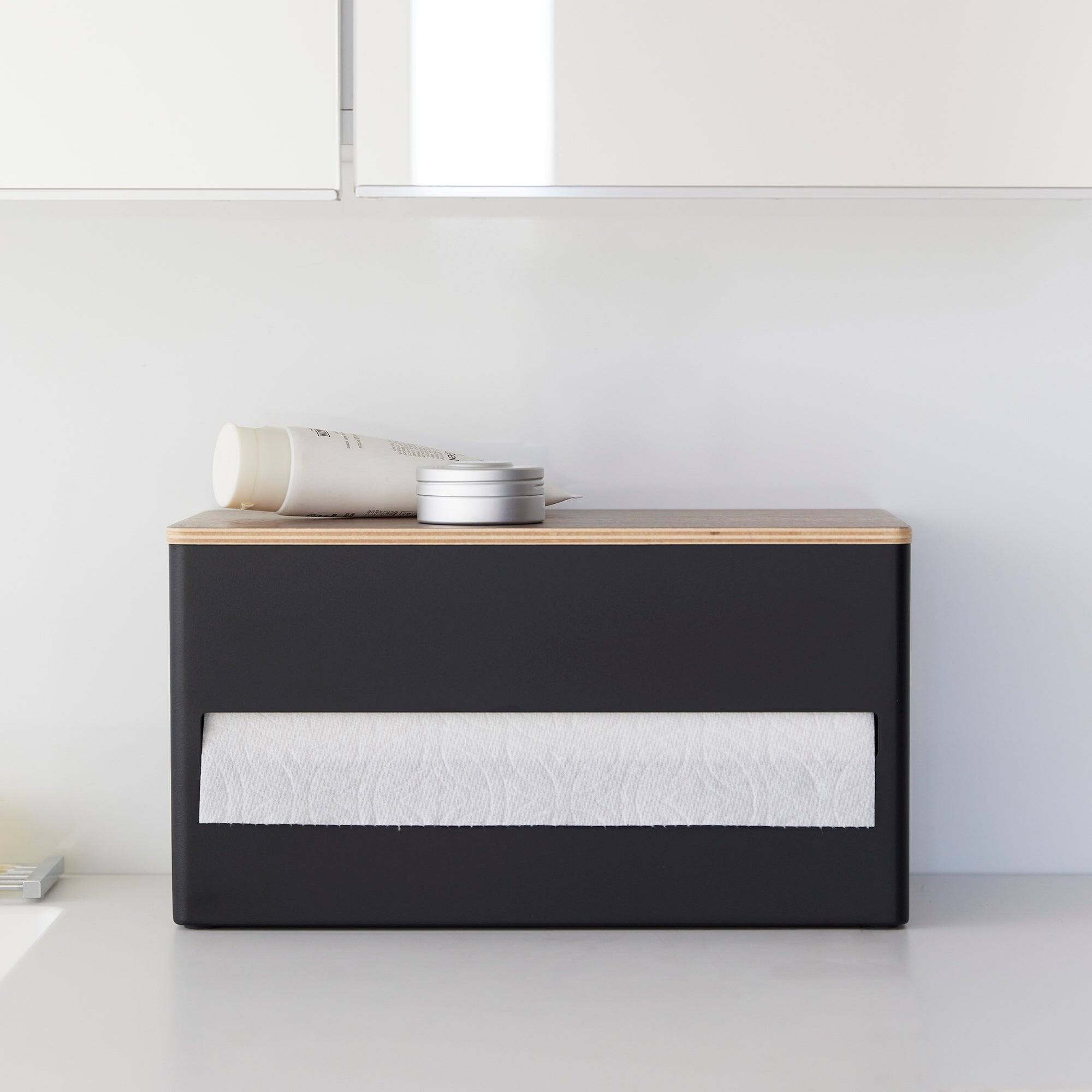 Alt View 10. Yamazaki Home - Paper Towel Dispenser - Steel + Wood - Ash.