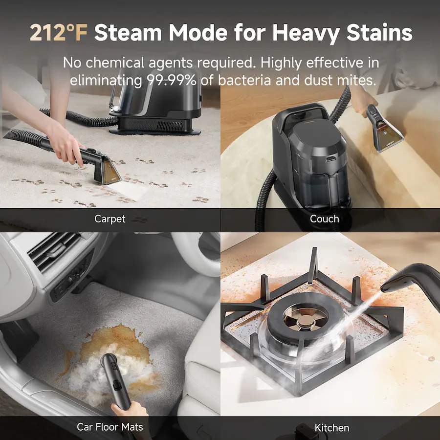 Steam Machine Layout uwant Carpet Cleaner Machine with Steam&Hot&Cold Water System 18Kpa ...