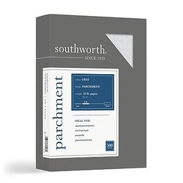 Southworth - 8.5" x 11" Specialty Paper, 24 lbs., Parchment, 500/Ream (974C) - Gray/Silver