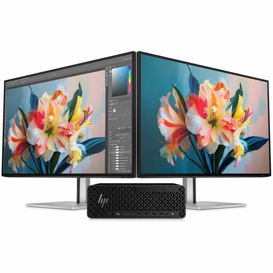 Alt View 5. HP - HP Z2 G1i Workstation - Intel Core Ultra 5 235 - 16 GB - 512 GB SSD - Small Form Factor - Black - Intel W880 Chip - Black.