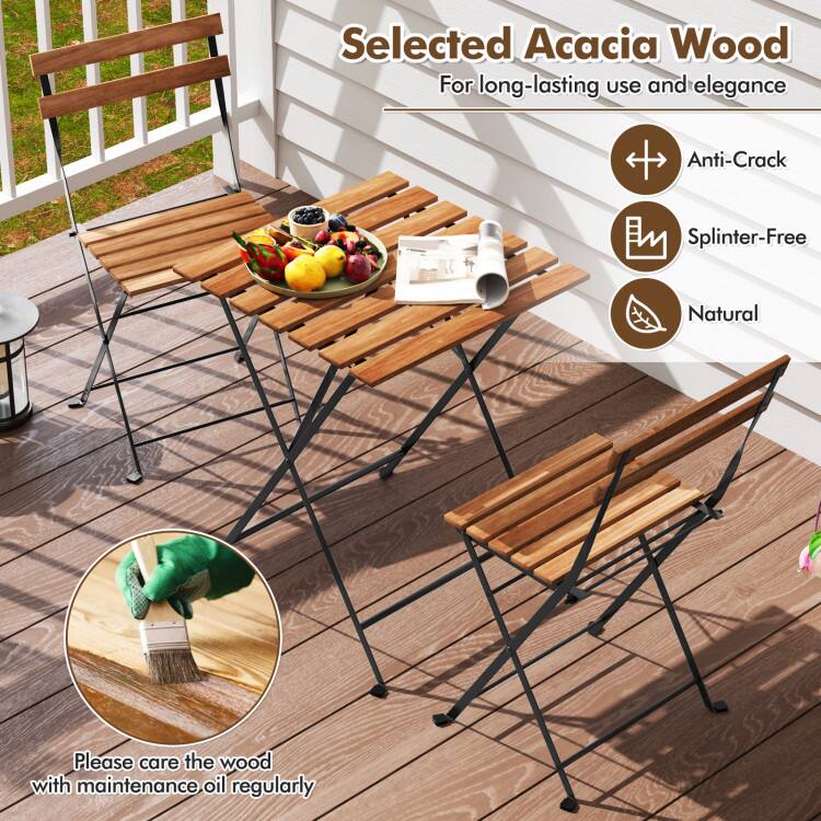 Selected Acacia Wood  
For long-lasting use and elegance  

Anti-Crack  
Splinter-Free  
Natural  

Please care the wood with maintenance oil regularly