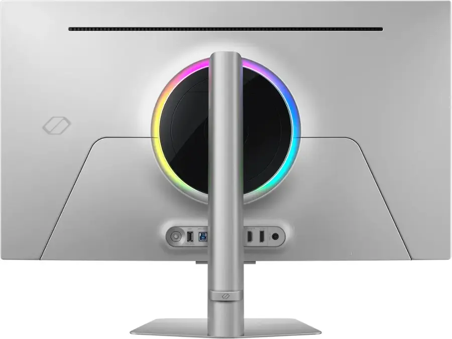 Alt View 22. Samsung - 32" Odyssey OLED G8 (G81SF), 4K UHD, 240Hz, 0.03ms, AMD FreeSync Premium Pro, Glare Free, HDR 400 Gaming Monitor - Silver.
