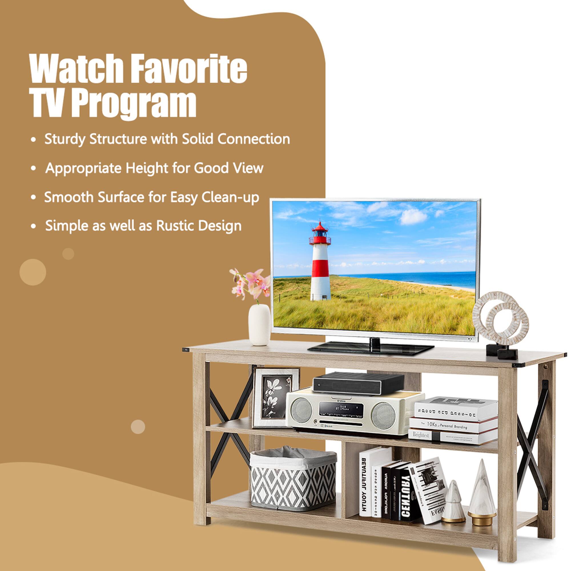 Watch Favorite TV Program

- Sturdy Structure with Solid Connection
- Appropriate Height for Good View
- Smooth Surface for Easy Clean-up
- Simple as well as Rustic Design