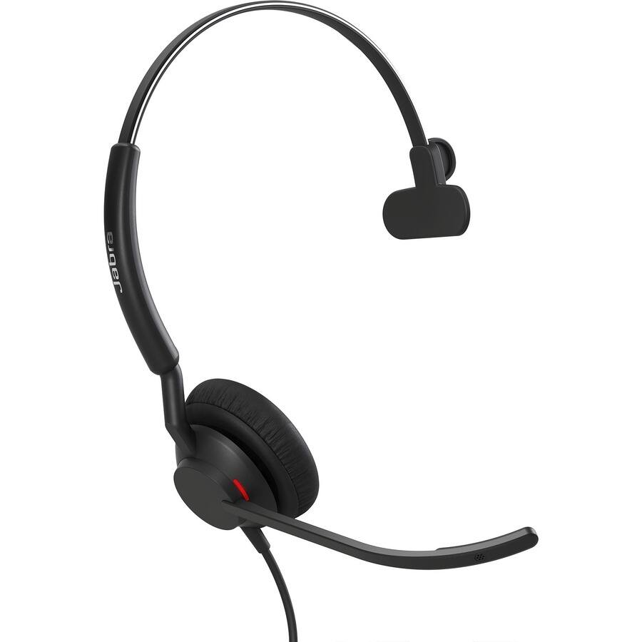 Alt View 2. Jabra - Jabra ENGAGE 40 Headset - Mono - USB Type C - Wired - 50 Hz to 20 kHz - Over-the-head - Monaural - Supra-aural - 5.25 ft - Red.