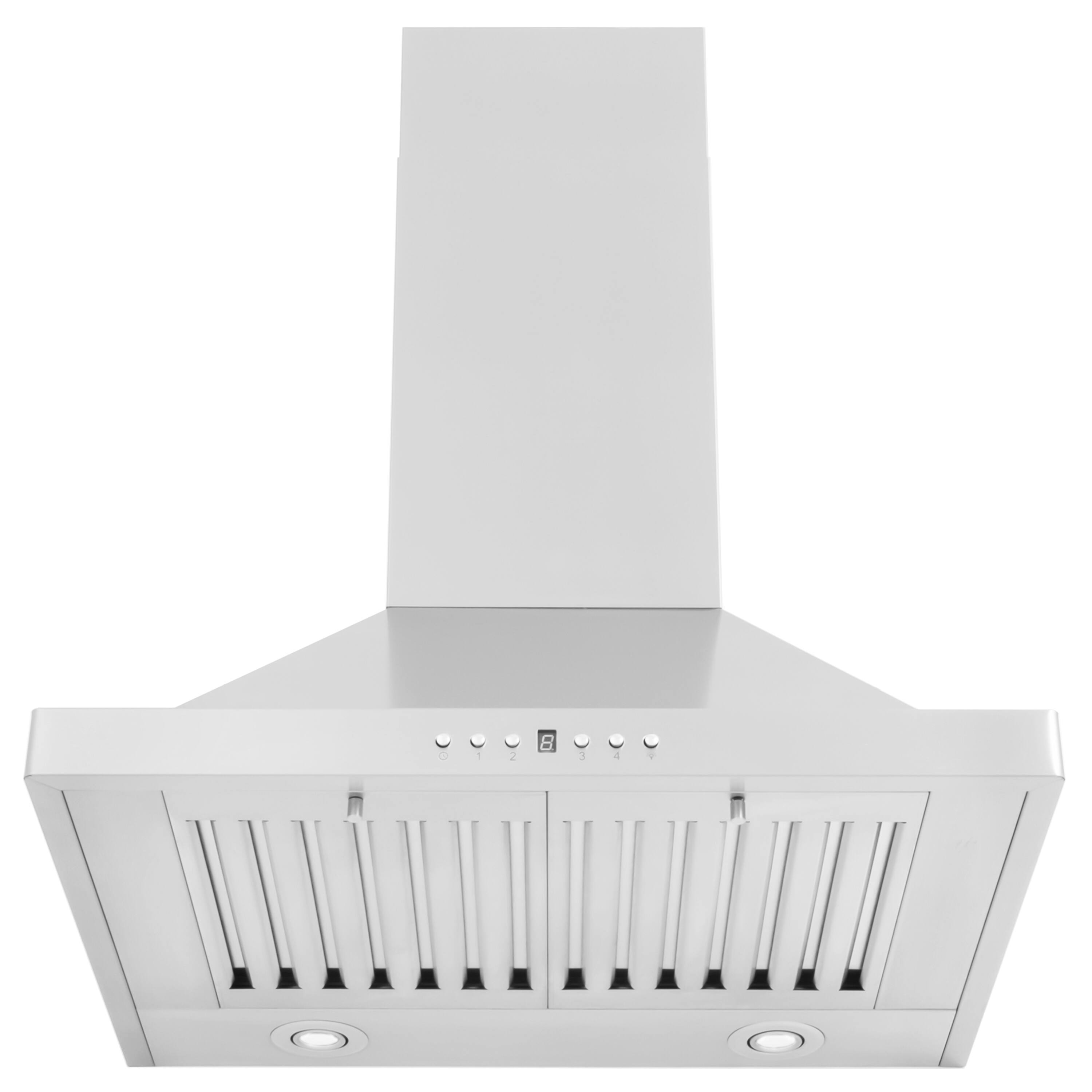 Back. ZLINE - 24 in. Wall Mount Range Hood in Stainless Steel (KB-24) - Silver.