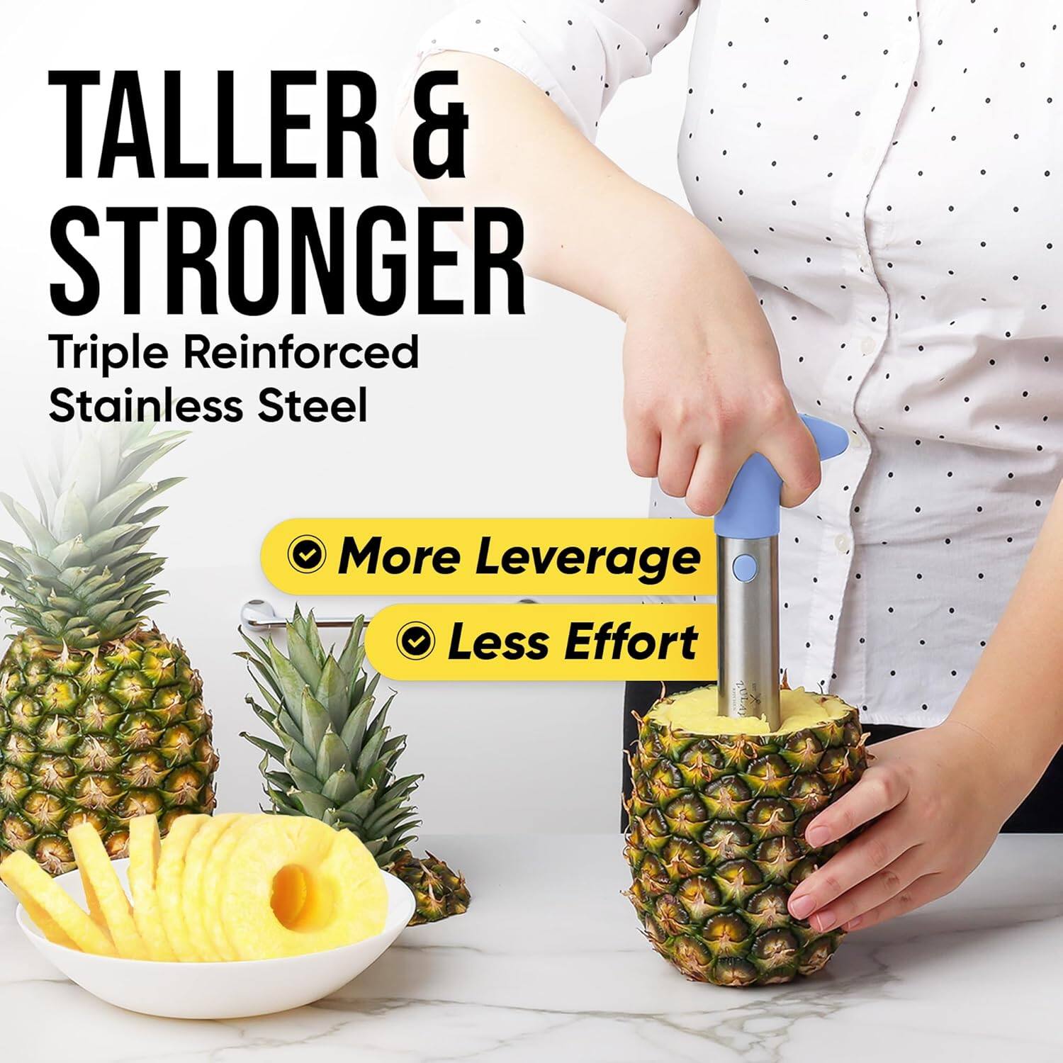 Taller & Stronger Triple Reinforced Stainless Steel More Leverage Less Effort