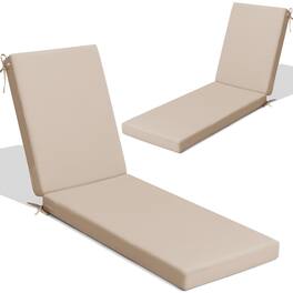 Crestlive Products - Outdoor Patio Chaise Lounge Cushion with Sunbrella - Beige