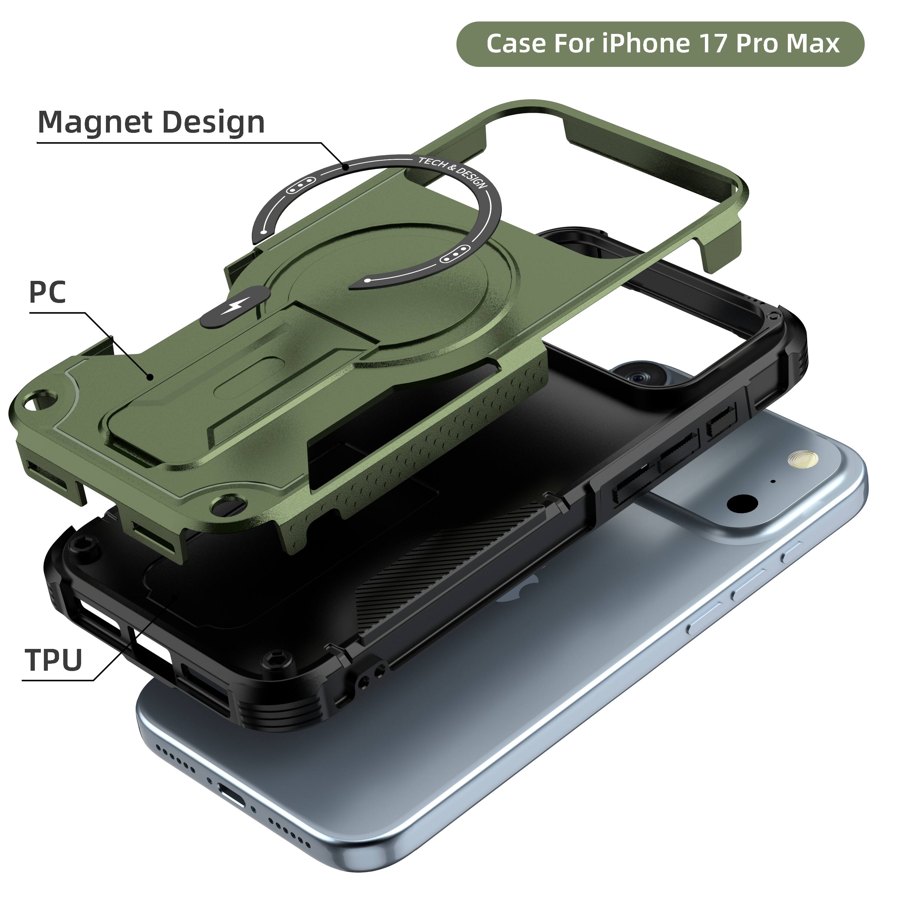 Case For iPhone 17 Pro Max  
Magnet Design  
1D TECH & DESIGN  
PC  
TPU