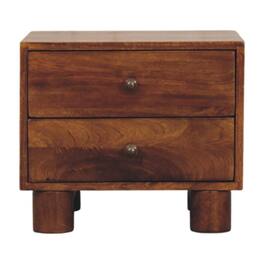 Artisan Furniture - Solid Wood Tula 2 Drawer Chestnut Nightstand - Brown