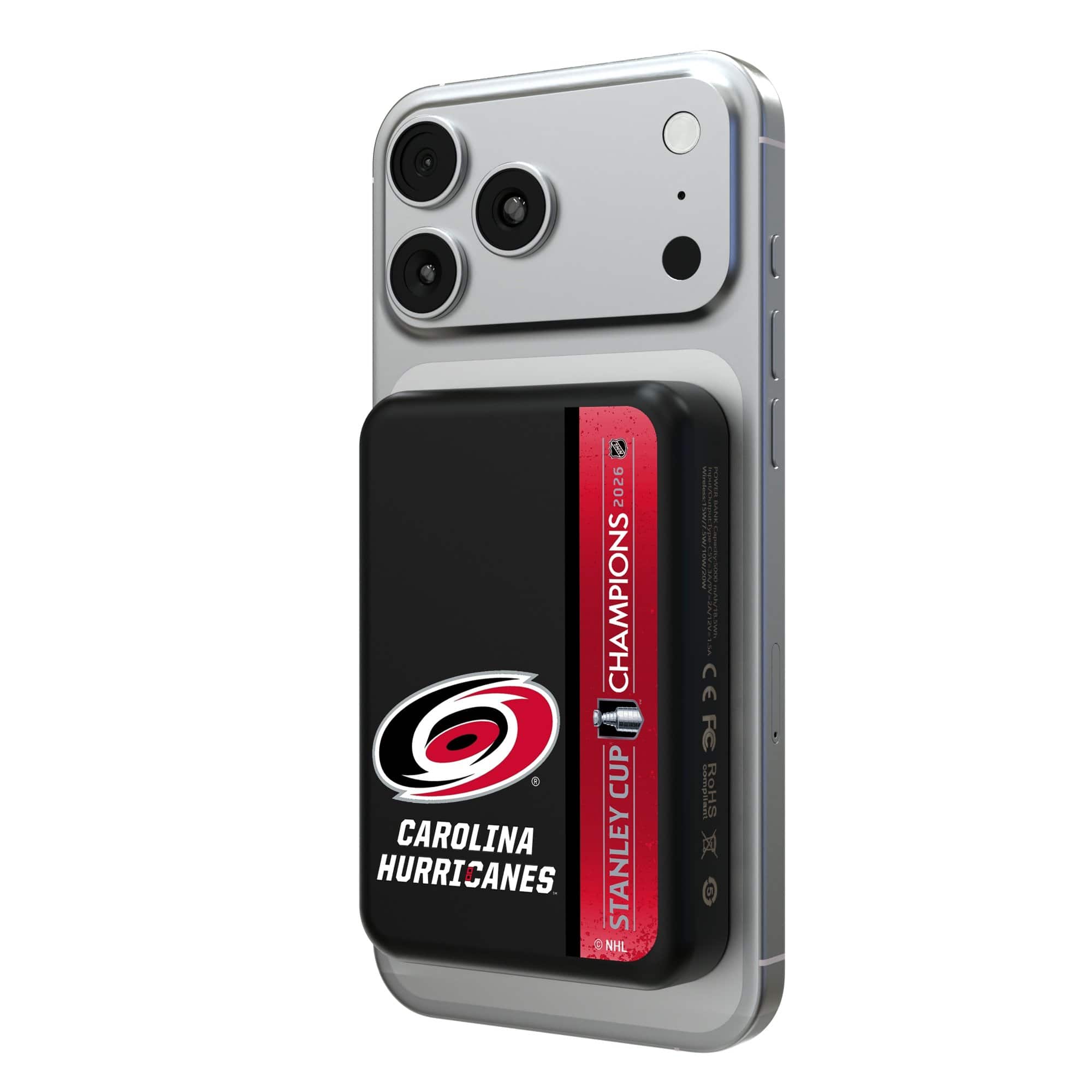 Keyscaper - Carolina Hurricanes 2026 Stanley Cup Champions Wireless Magnetic Power Bank - Black price history on PriceWatchPro