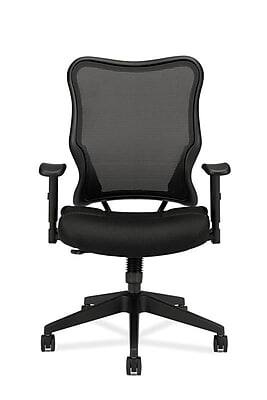 Alt View 1. HON - HON Wave Mesh High-Back Task Chair, Synchro-Tilt, Adjustable Arms, Black Sandwich Mesh Seat (BSXVL702MM10) - Black.