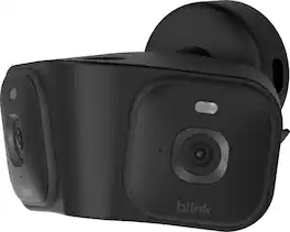 Blink - Arc – Hard Wired Panoramic Vision, 180° coverage, Mini 2K+ dual-camera security, single power source – 2 cameras - Black