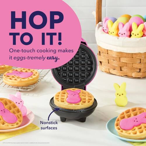 HOP TO IT!  
One-touch cooking makes it eggs-tremely easy.  

Nonstick surfaces