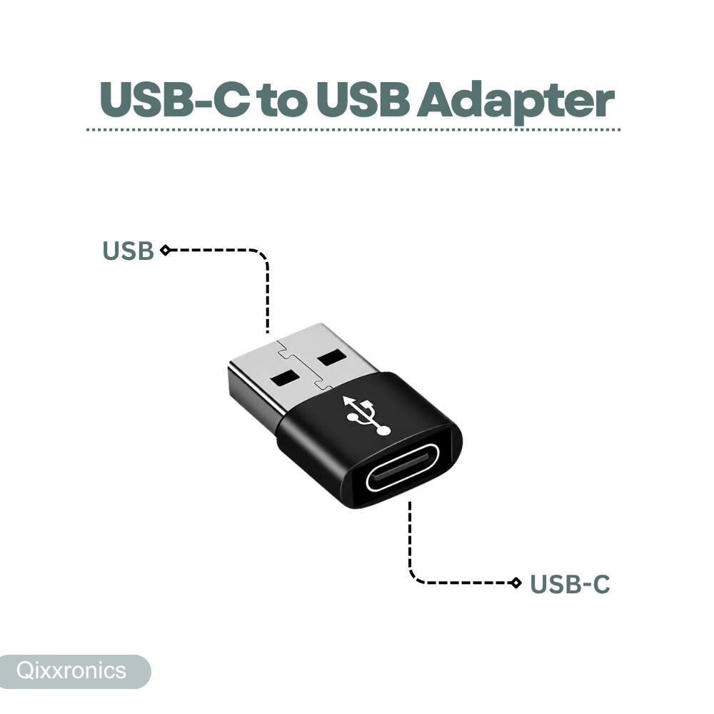 USB-C to USB Adapter  
USB USB-C  
Qixxronics