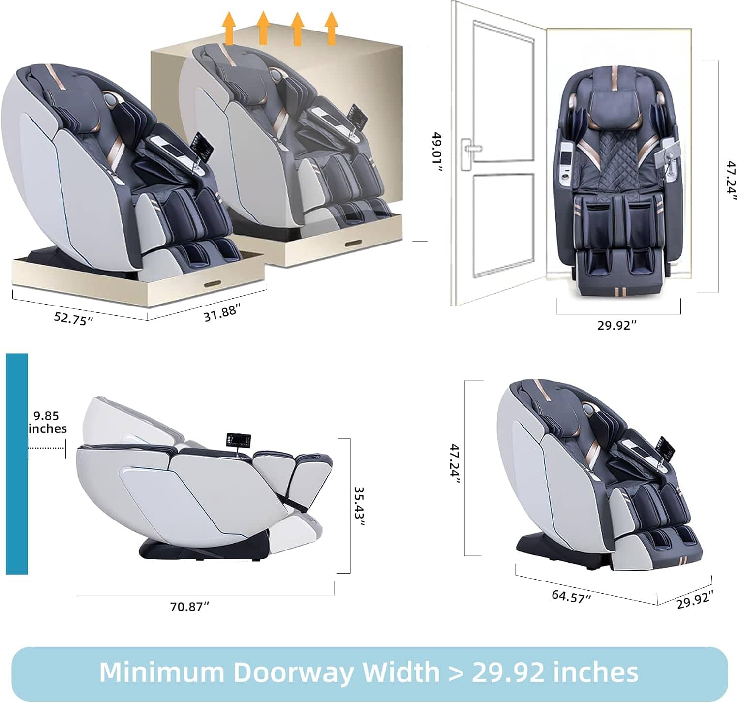 MassaMax MT398 4D Massage Chair Full Body Stretch,Zero Gravity