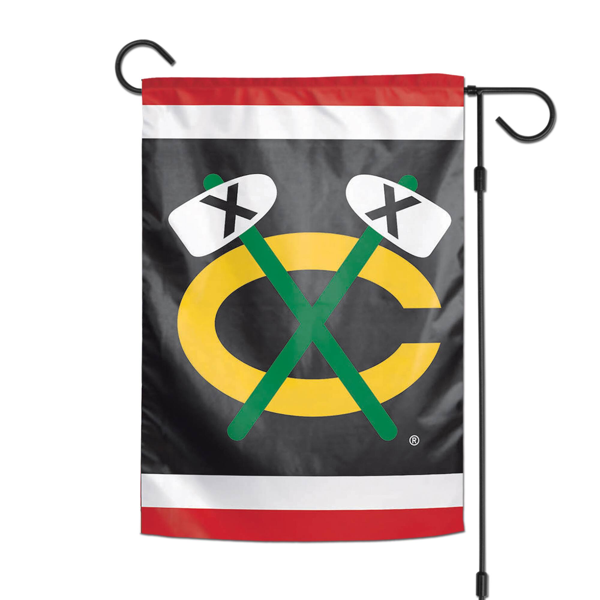 Alt View 1. WinCraft - Chicago Blackhawks 12" x 18" Double-Sided Garden Flag - Multicolor.