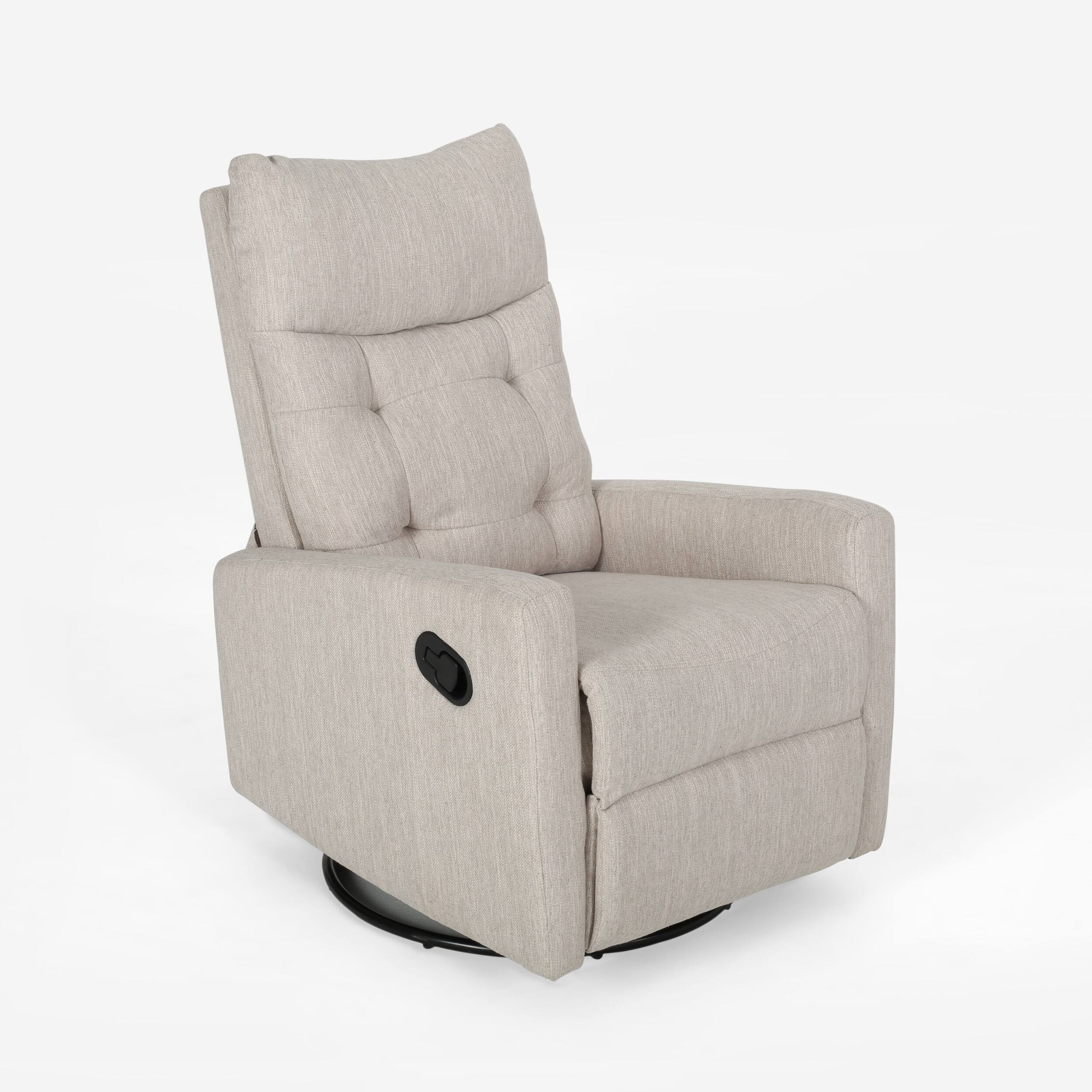 Alt View 4. APRILSOUL - Recliner Chairs Swivel Rocker Glider Chair Nursery Recliner Upholstered Fabric Modern Armrests - Beige.