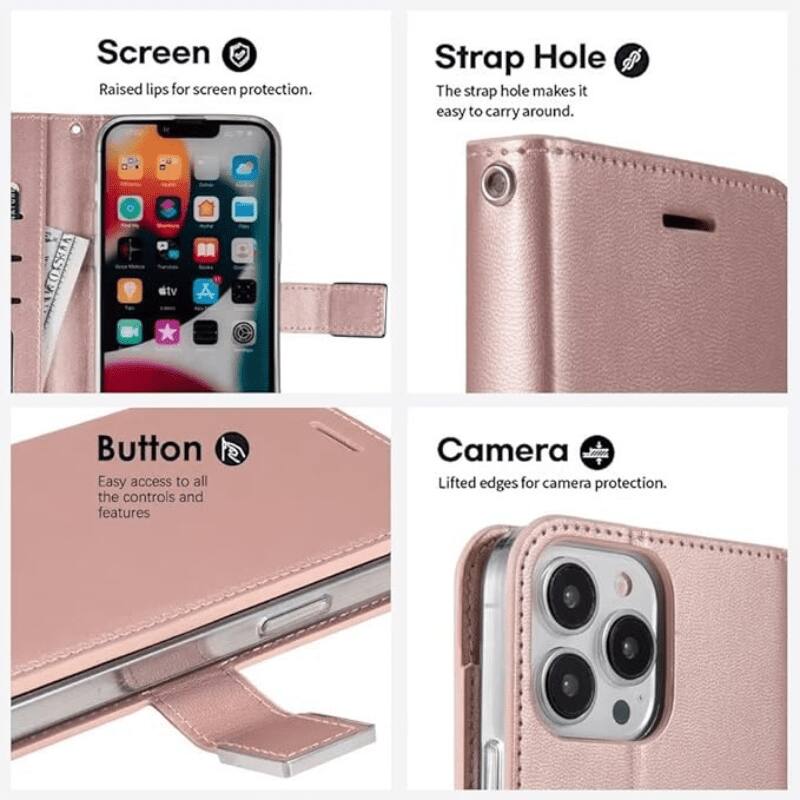 Screen: Raised lips for screen protection.
Strap Hole: The strap hole makes it easy to carry around.
Button: Easy access to all the controls and features.
Camera: Lifted edges for camera protection.