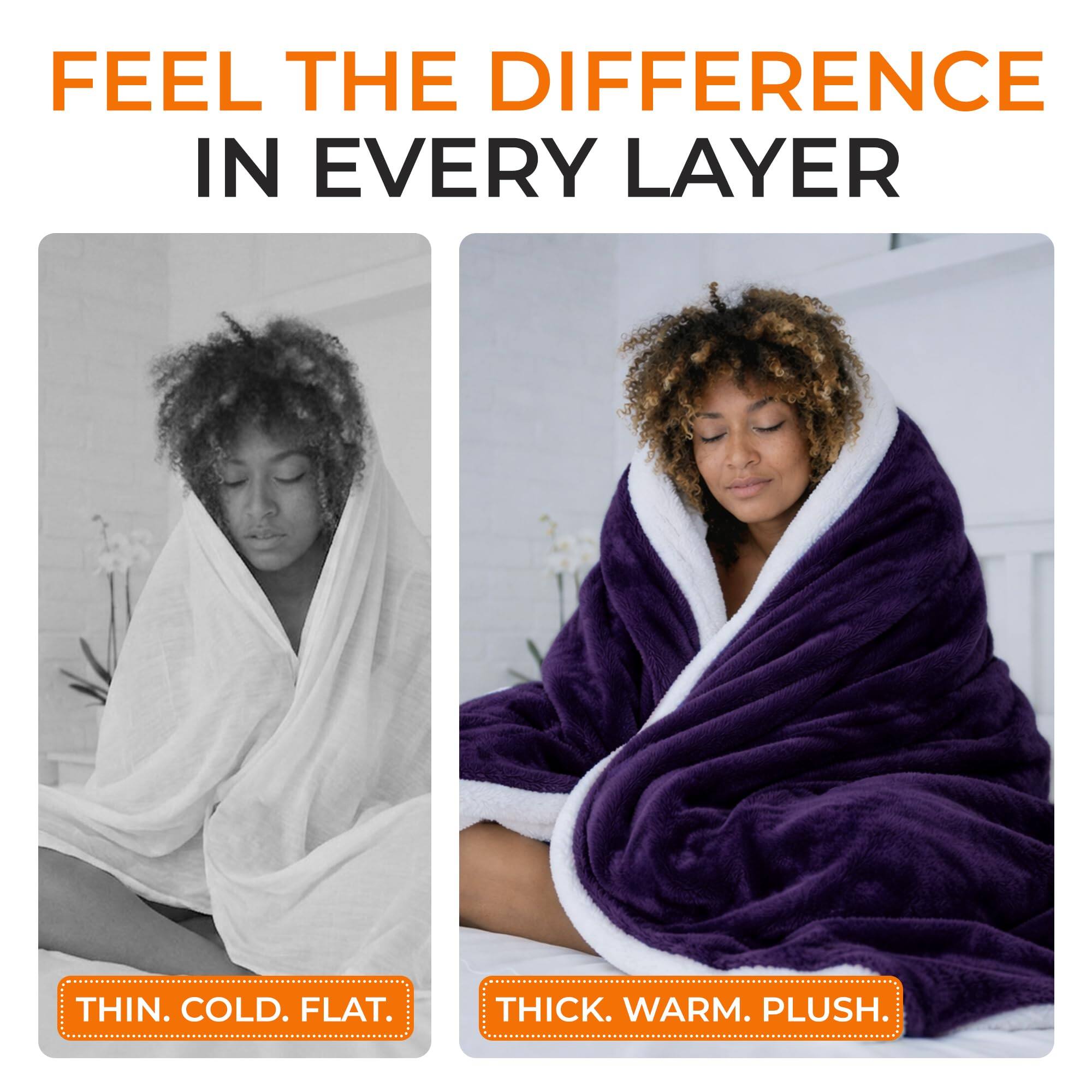FEEL THE DIFFERENCE IN EVERY LAYER

THIN. COLD. FLAT.

THICK. WARM. PLUSH.